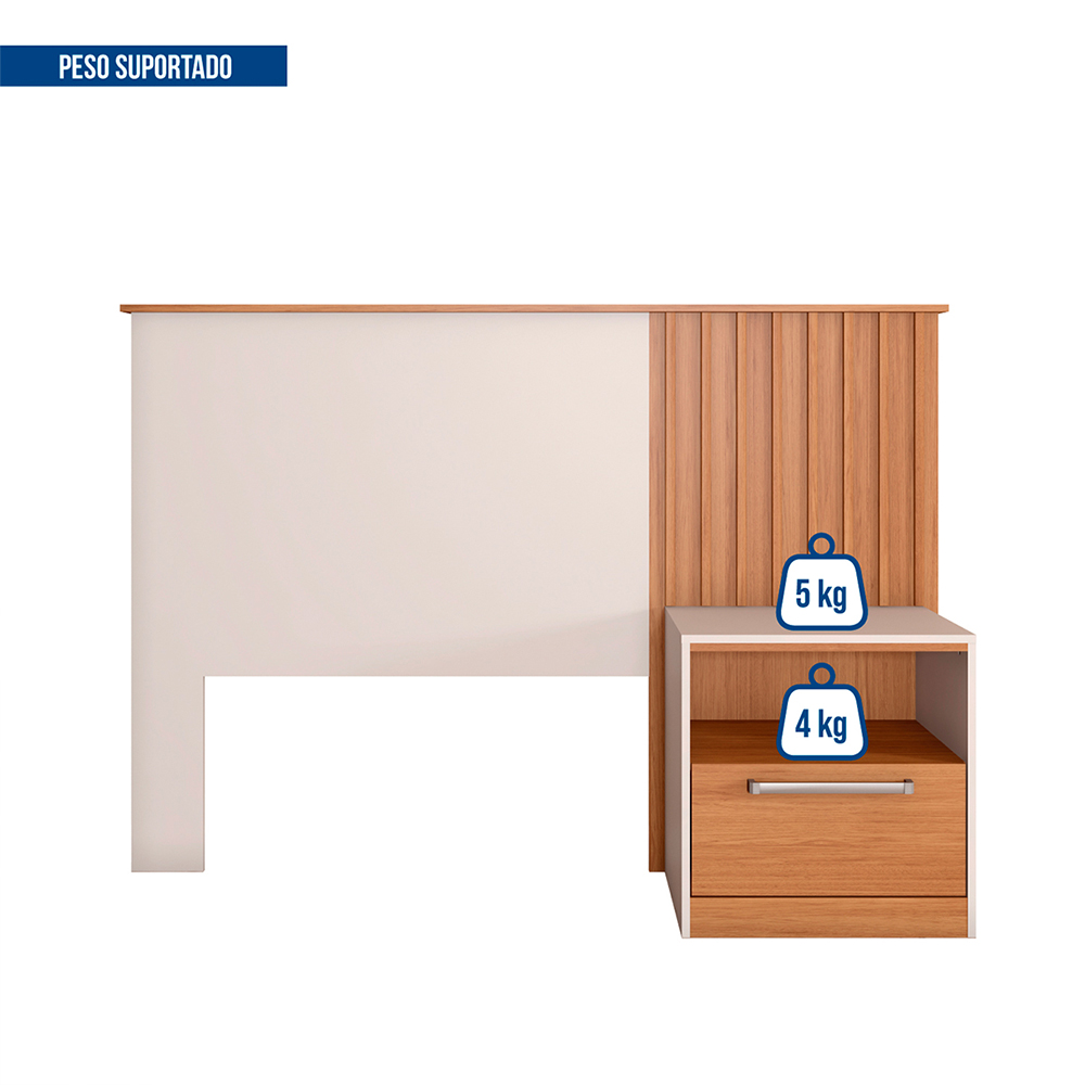 Cabeceira Solteiro Lucila com Mesa de Apoio - Caemmun — foto 6