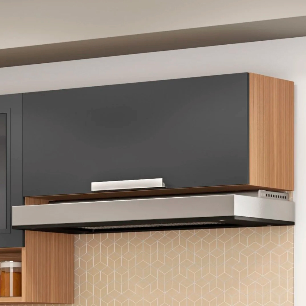 Armário Aéreo Itatiaia New Porto 1 Porta MDF com Puxadores em ABS