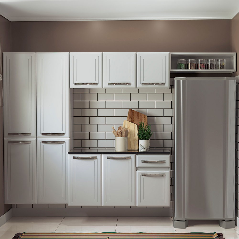 Cozinha Modulada Telasul Alana 4 Peças 10 Portas 1 Gaveta
