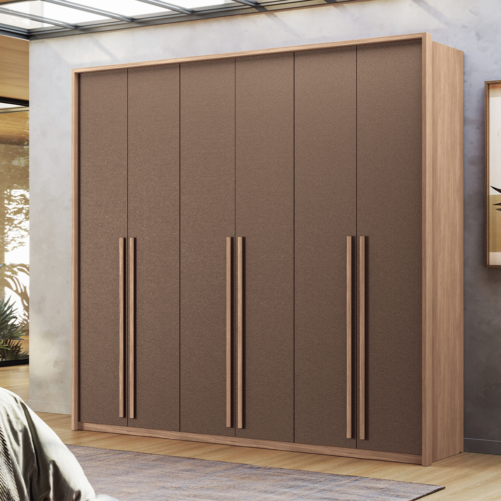 Guarda-Roupa Casal 6 Portas Bater 4 Gavetas Genova Santos Andira