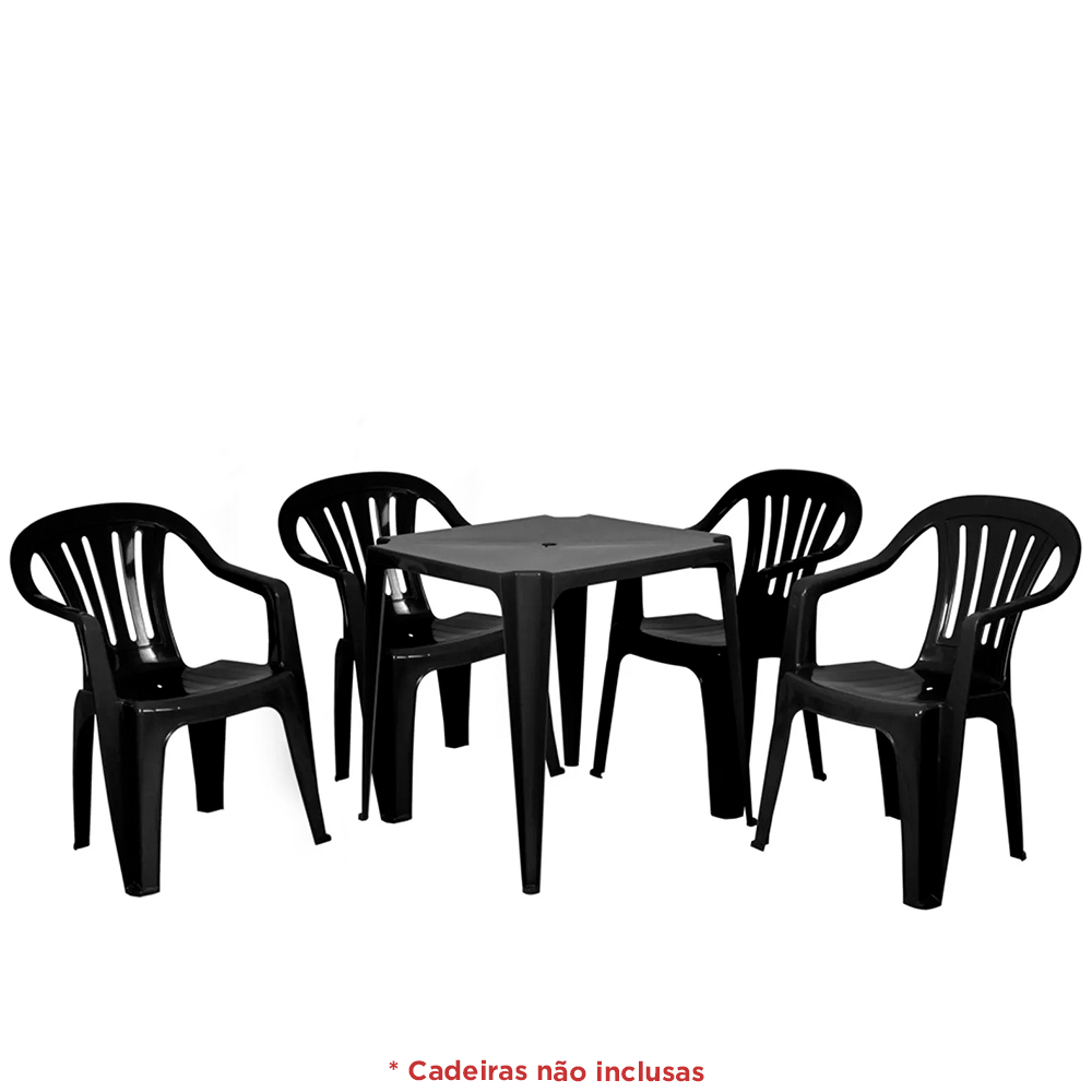 Mesa Plástica Quadrada Mor 15151003 - Suporta até 30kg — foto 7