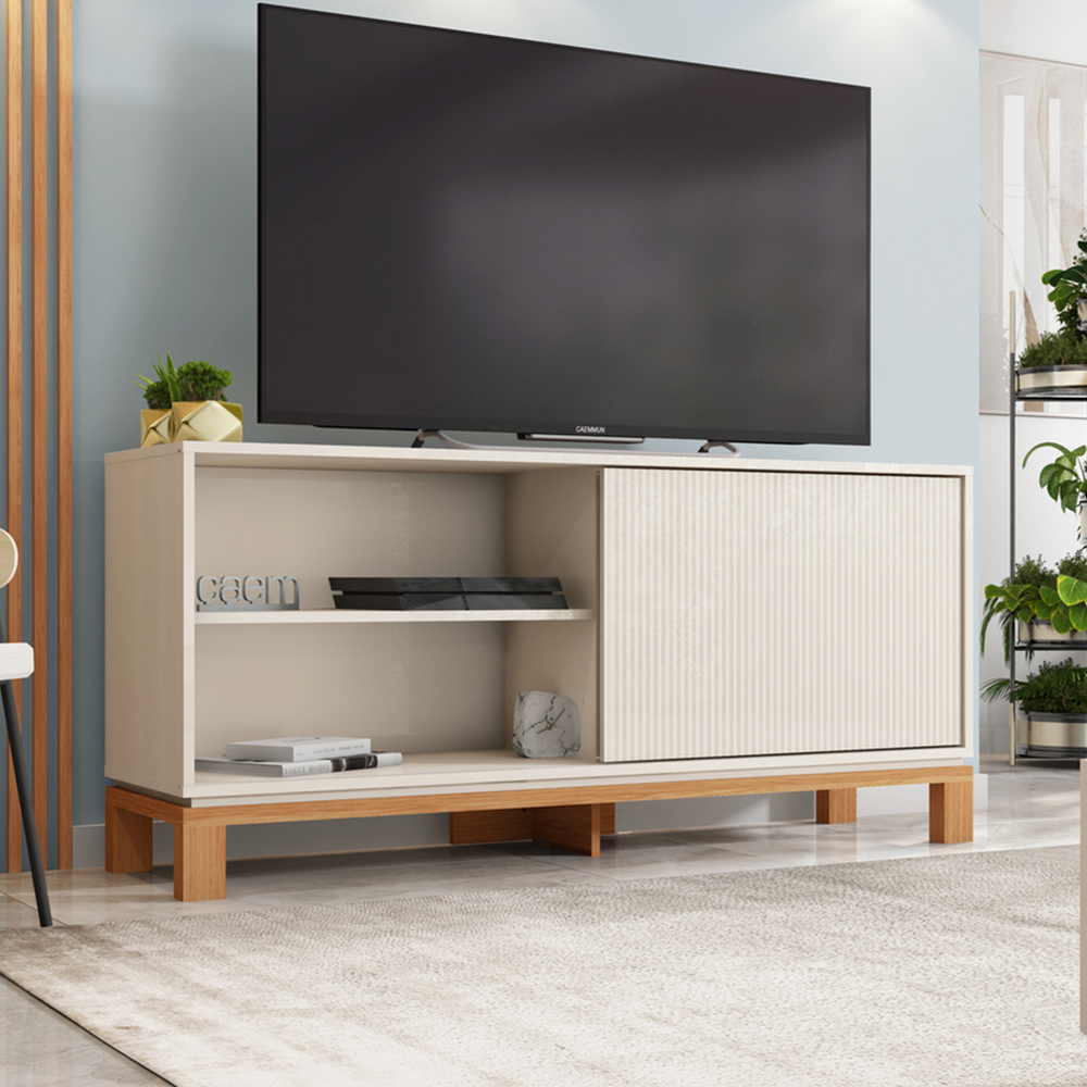 Bancada para TV até 45" 1 Porta de Correr Mondrian 1.36 Caemmun