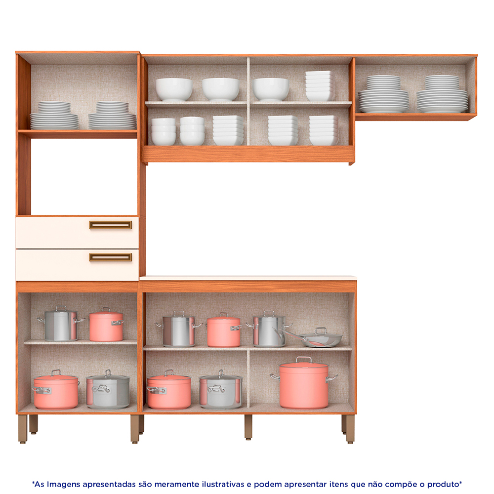 Cozinha Compacta Henn B107 Briz 7 Portas 2 Gavetas — foto 4
