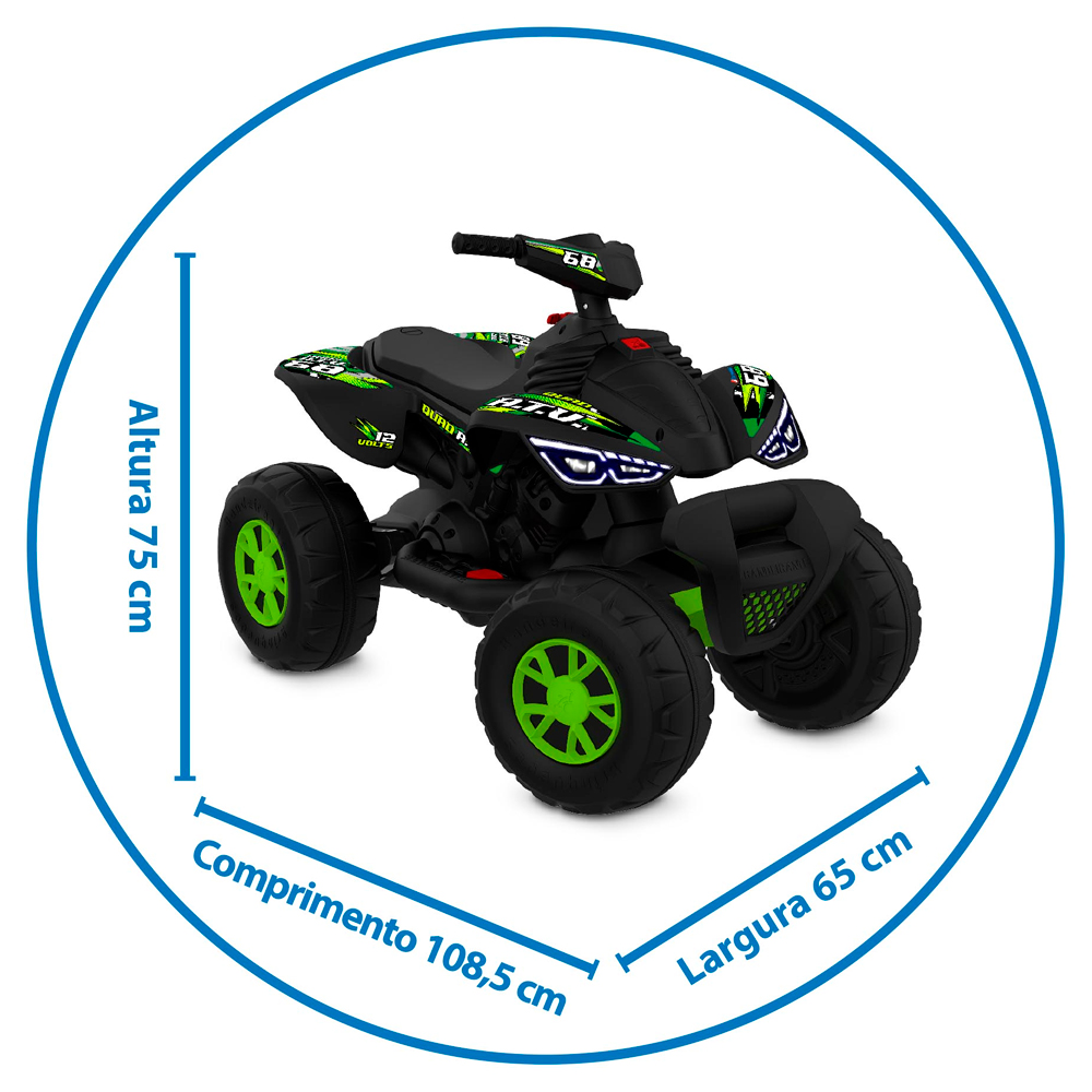 Quadriciclo Elétrico Infantil Bandeirante 2780 - 2 Velocidades — foto 3