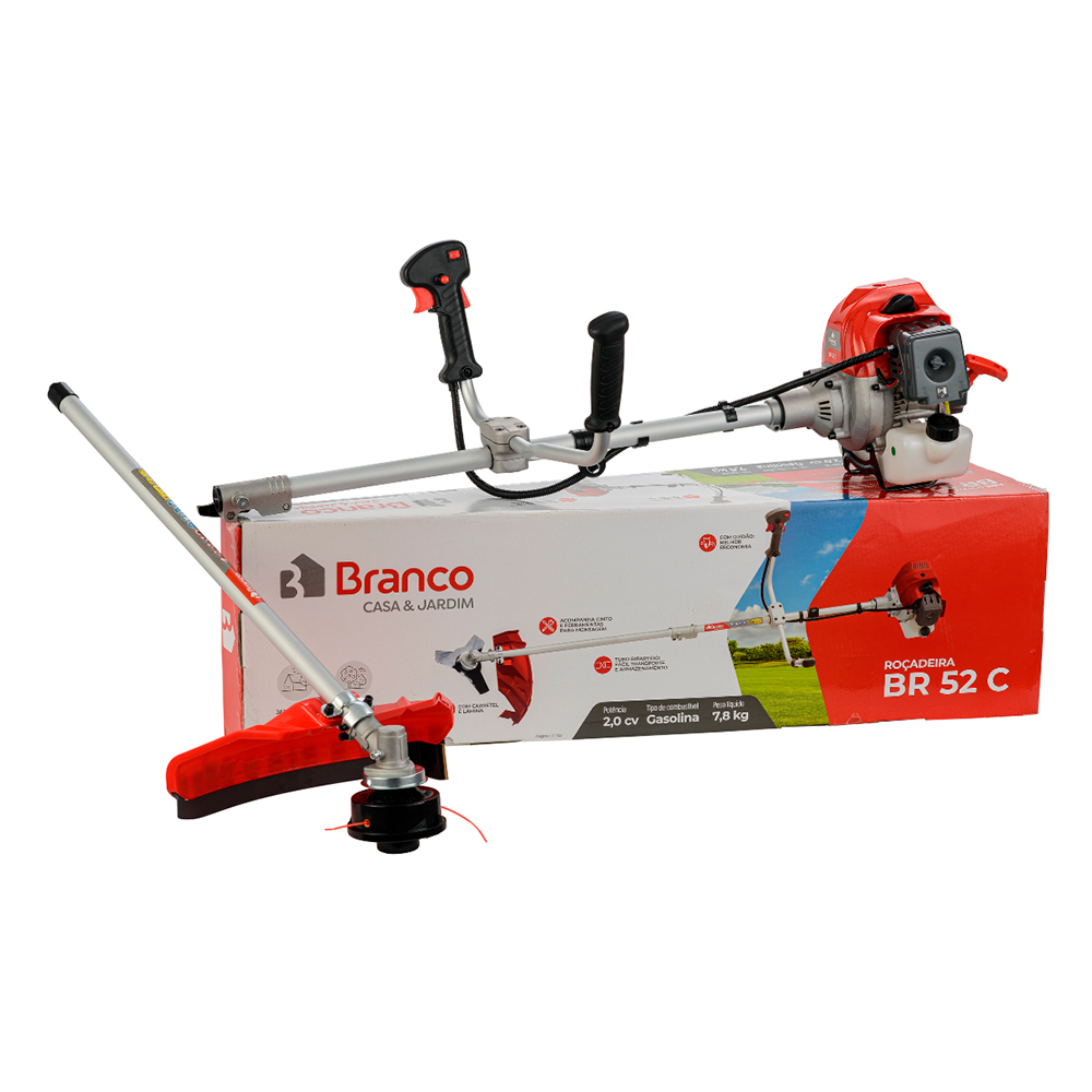 Roçadeira a Gasolina Branco Motores BR 52C 1,9 cv 51,7 cc