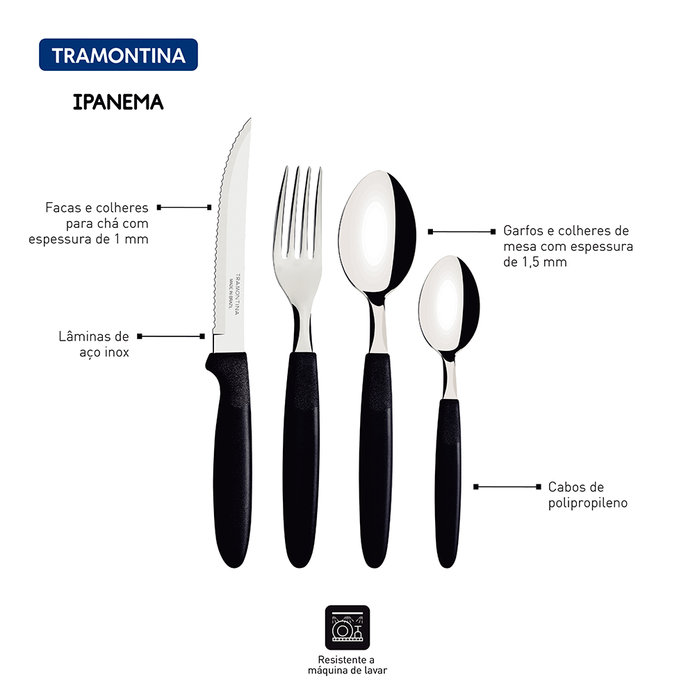 Faqueiro 24 Peças Tramontina Ipanema Inox — foto 4