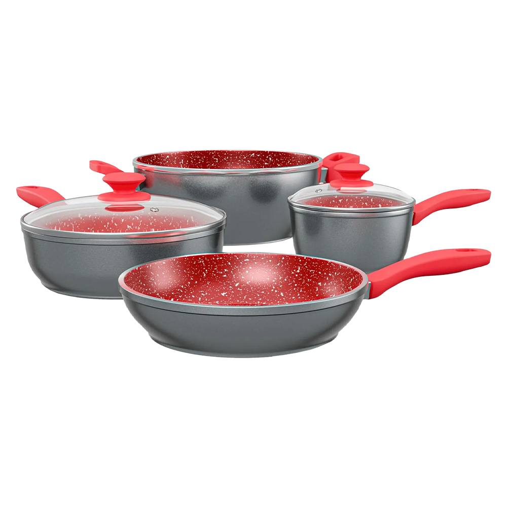 Jogo de Panelas Philco PKT407 Alumínio Antiaderente Redstone 4 Peças