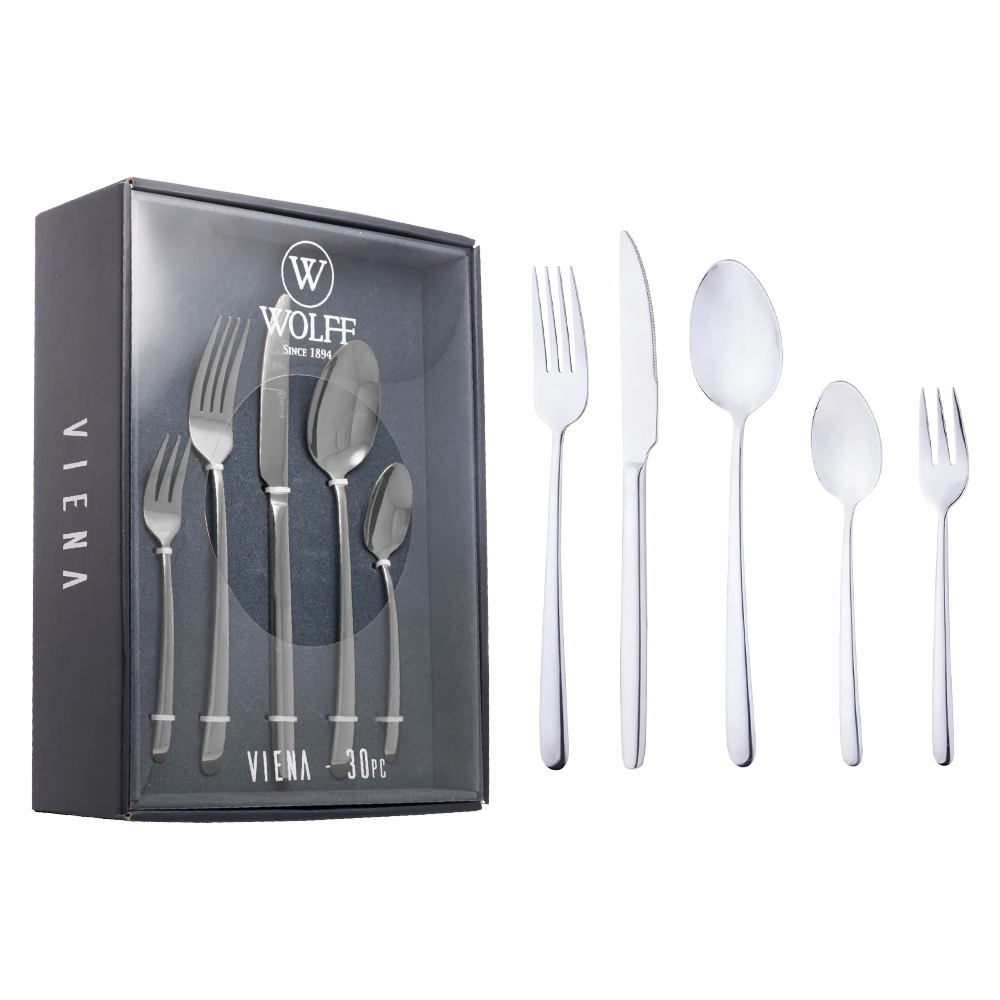 Faqueiro 30 Peças Wolff Inox Modelo Viena