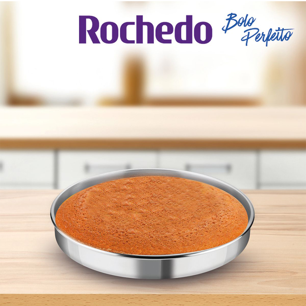 Forma Redonda Rochedo 30cm Bolo Perfeito Alumínio — foto 10