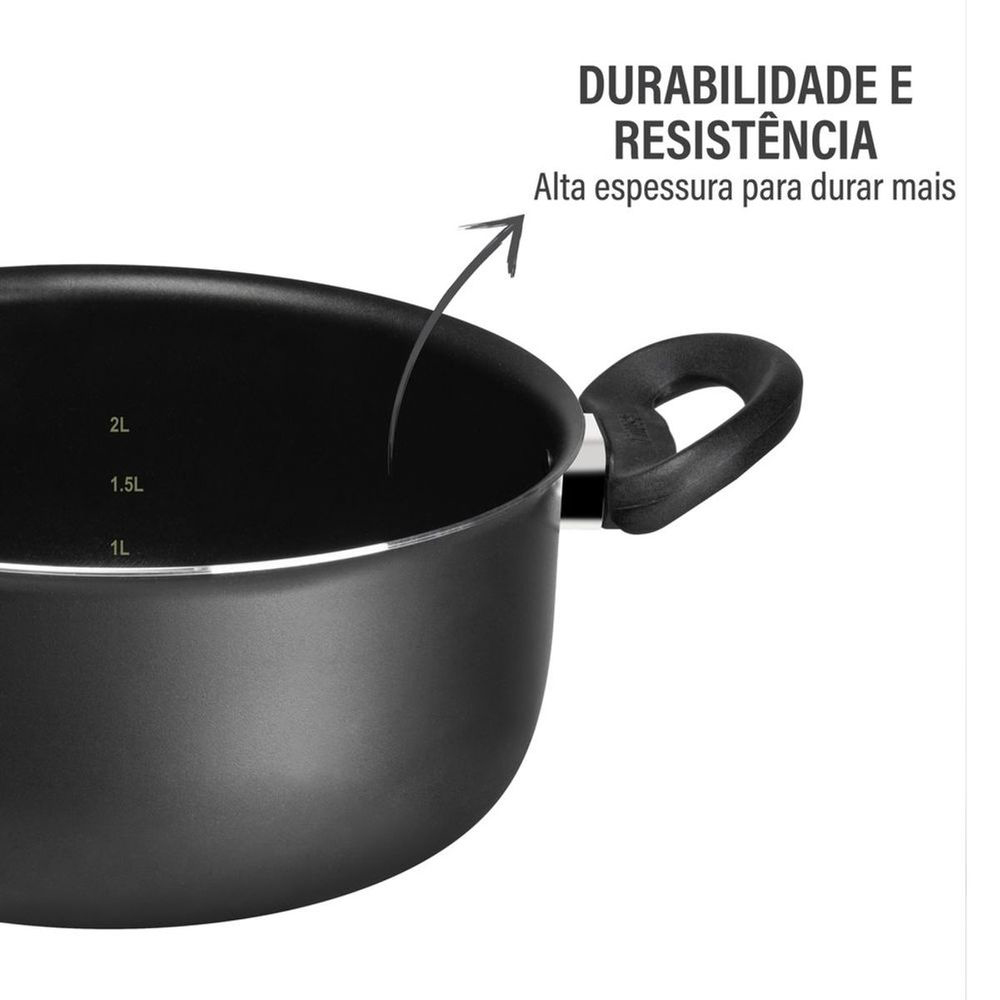 Caçarola Rochedo Robusta 24cm 4,6L Antiaderente — foto 8