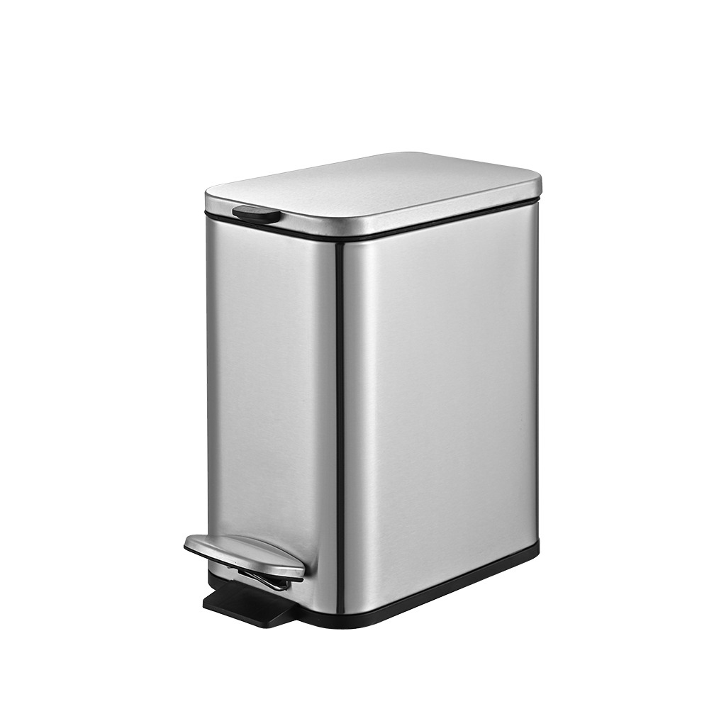 Lixeira Brinox Frame 5L Aço Inox com Pedal e Balde Removível