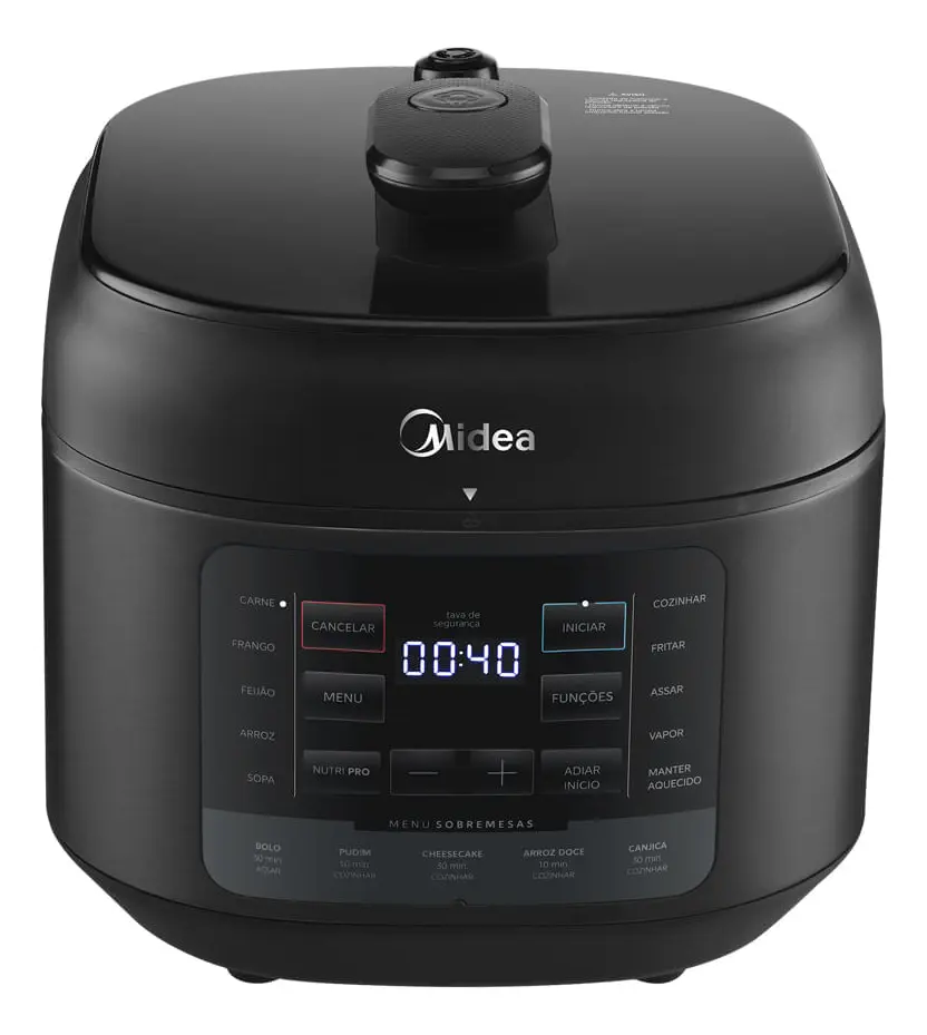 Panela de Pressão Elétrica 5L Nutripro Preta Midea