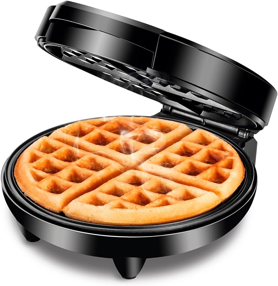 Máquina de Waffles Antiaderente 4 Waffles Inox 1200W