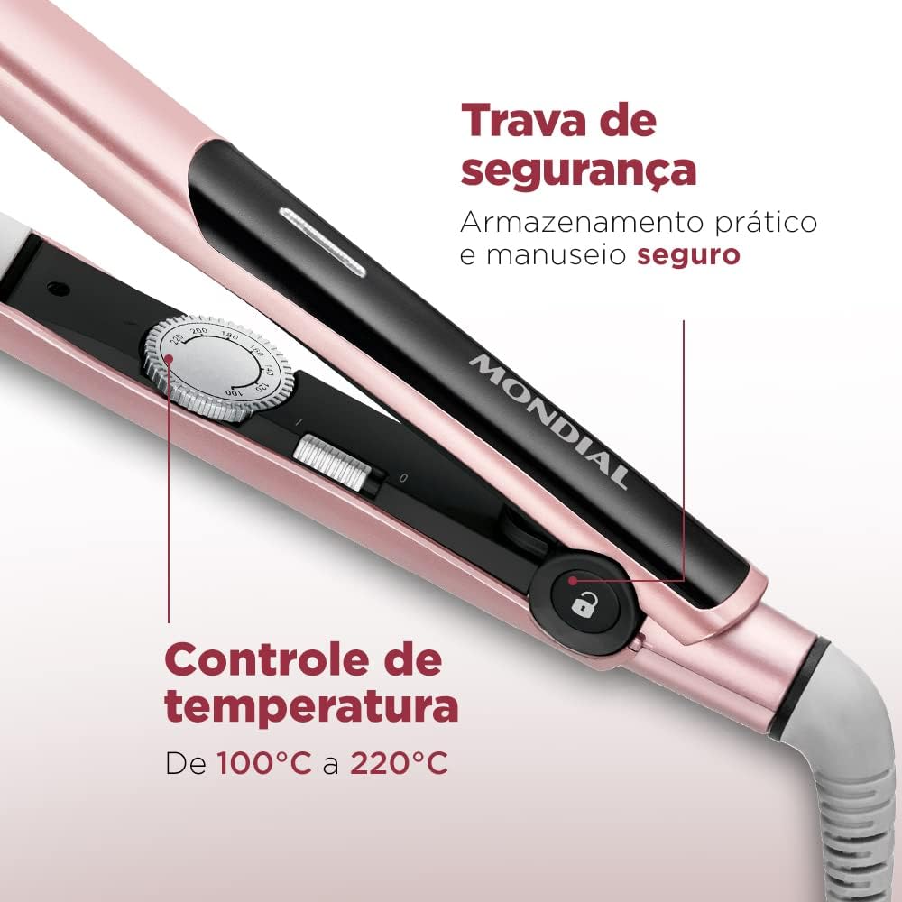 Mondial Prancha Alisadora P-20 Golden Rose/Preto Bivolt — foto 3
