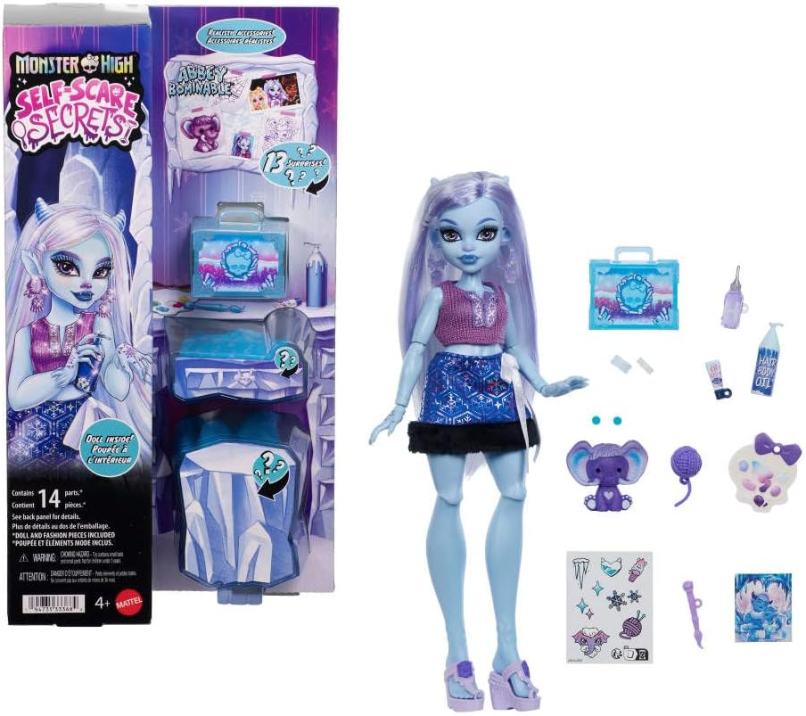 Monster High Abbey Bominable - Boneca Colecionável com 13 Surpresas - Mattel