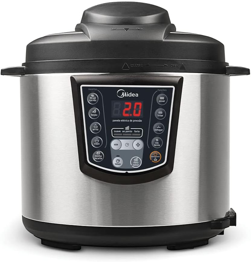Panela de Pressão Elétrica Digital Midea 6L - 8 Funções