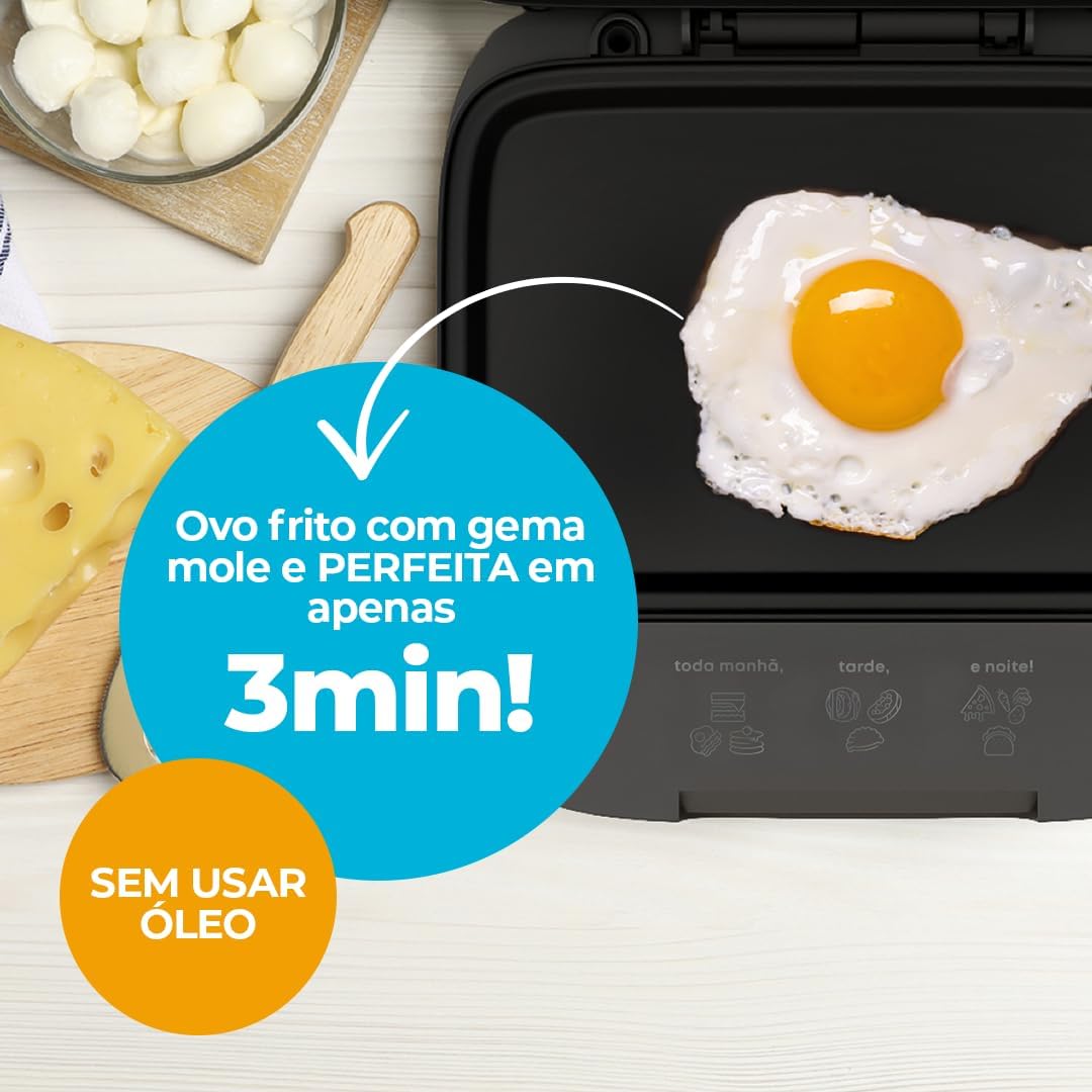 Sanduicheira Grill com Chapas Antiaderentes e LEDs Indicadores — foto 3