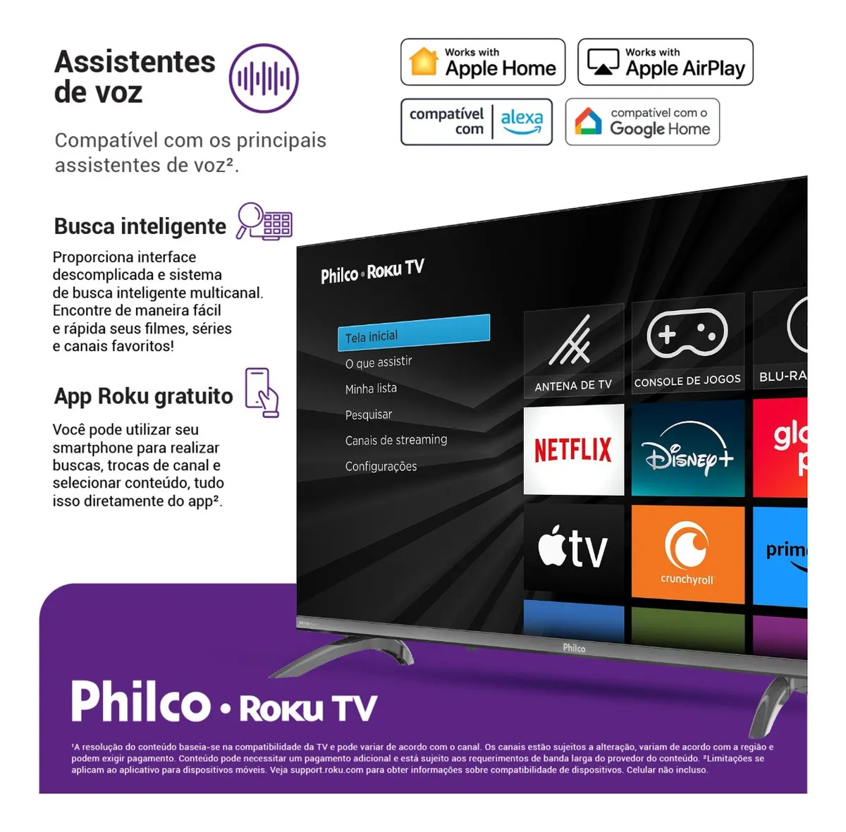Smart TV 32" Philco Roku TV P32CRB - Dolby Audio, HDR10, LED — foto 3