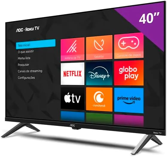 Smart TV AOC 40S5045/78G 40" DLED Full HD com Roku TV