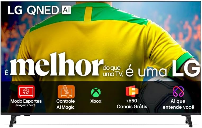 Smart TV 4K 50" LG QNED73 com Processador AI α7 Gen8