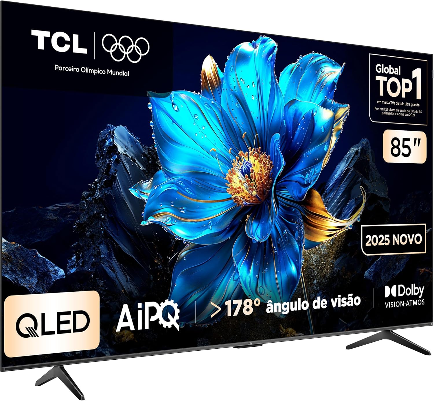 Smart TV TCL QLED 55" com Google Assistant, 3 HDMI, USB e Bluetooth — foto 2
