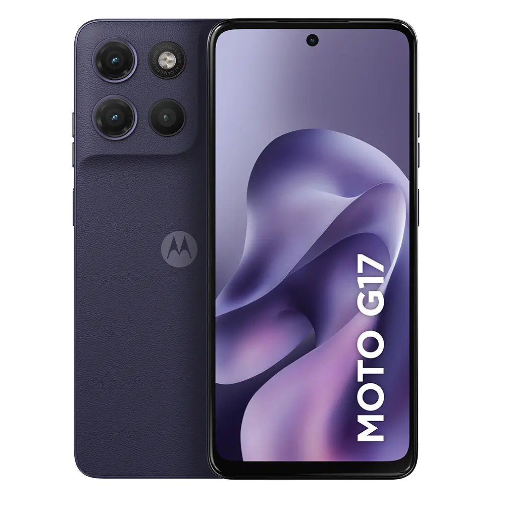 Smartphone Motorola Moto G17 128GB 12GB (4GB RAM + 8GB RAM Boost) Câmera 50MP - Roxo
