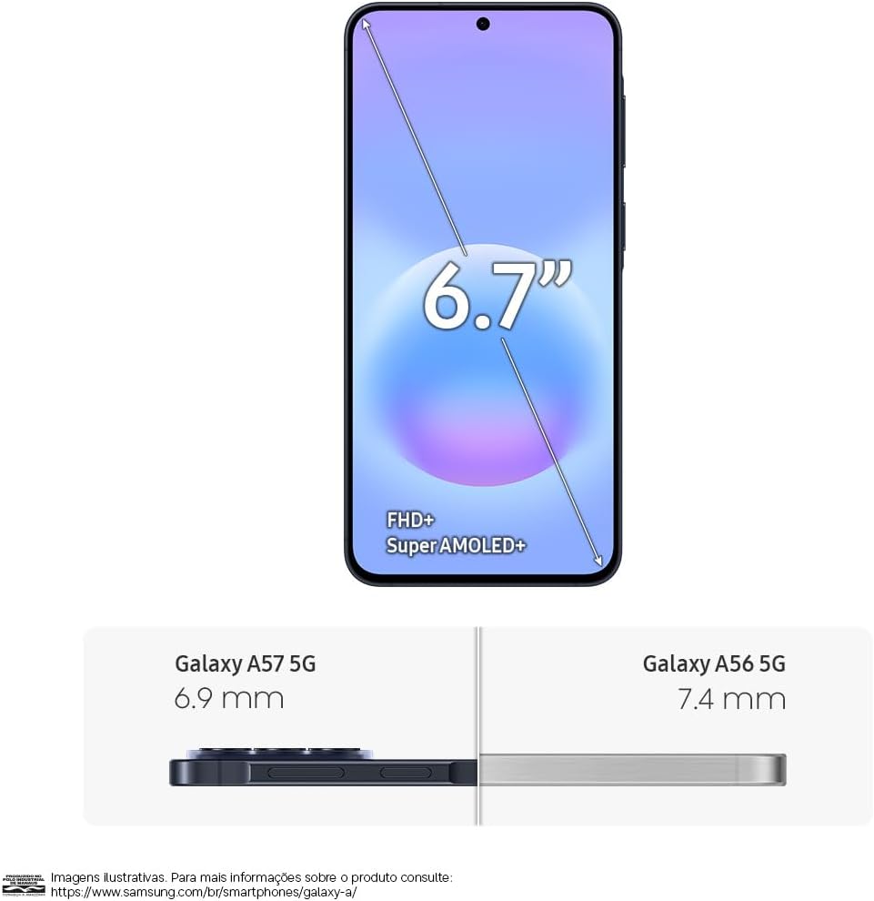 Smartphone Samsung Galaxy A57 5G 256GB 8GB RAM Câmera Tripla 50MP — foto 4