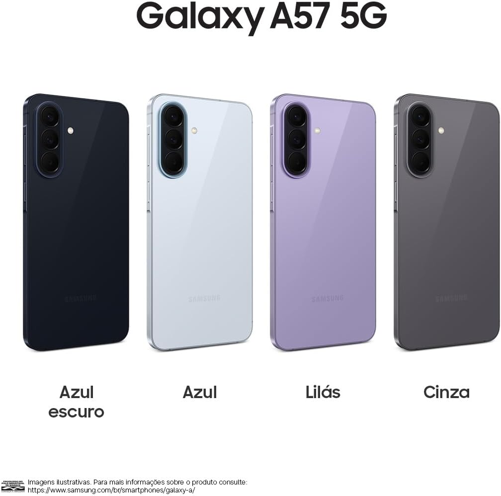 Smartphone Samsung Galaxy A57 5G 256GB 8GB RAM Câmera Tripla 50MP — foto 2