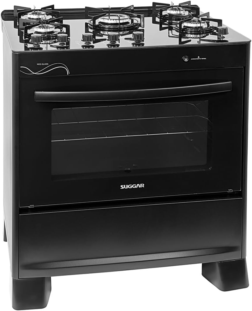 Fogão Suggar Neo Glass Preto 5 Bocas FGVNG510PT