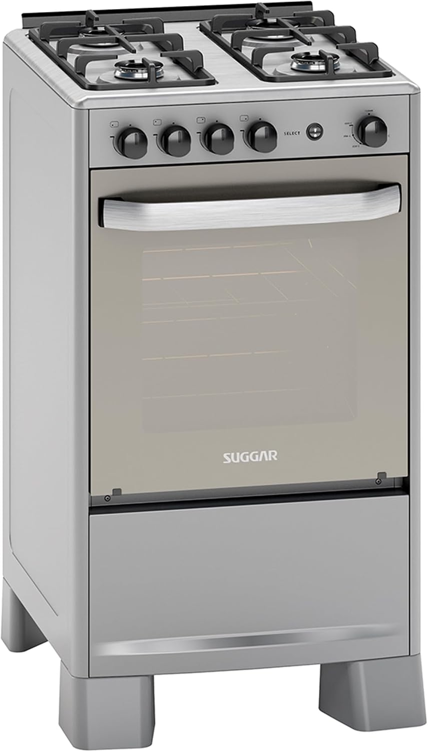 Fogão Suggar Select FGISL410PRIX 4 Bocas Inox com Trempes Duplas