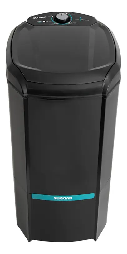 Tanquinho Suggar Lavamax Eco 10kg Preto - Bivolt 110V/220V