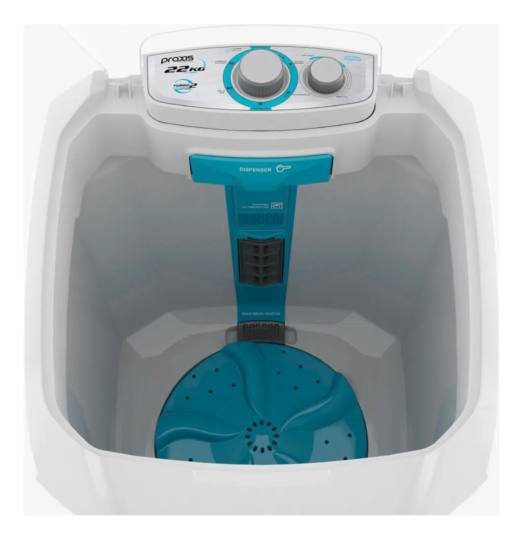 Tanquinho Semiautomático Praxis Turbo Inverter 22kg Bivolt — foto 2
